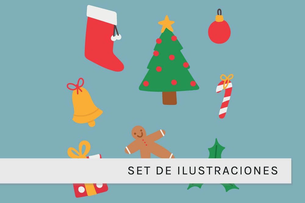 Set de Coloridas Ilustraciones Navideñas example image 1
