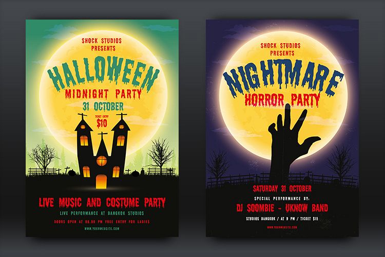 halloween flyer template