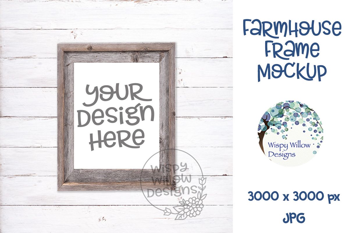 8x10 Vertical Farmhouse Photo Frame Mockup example image 1