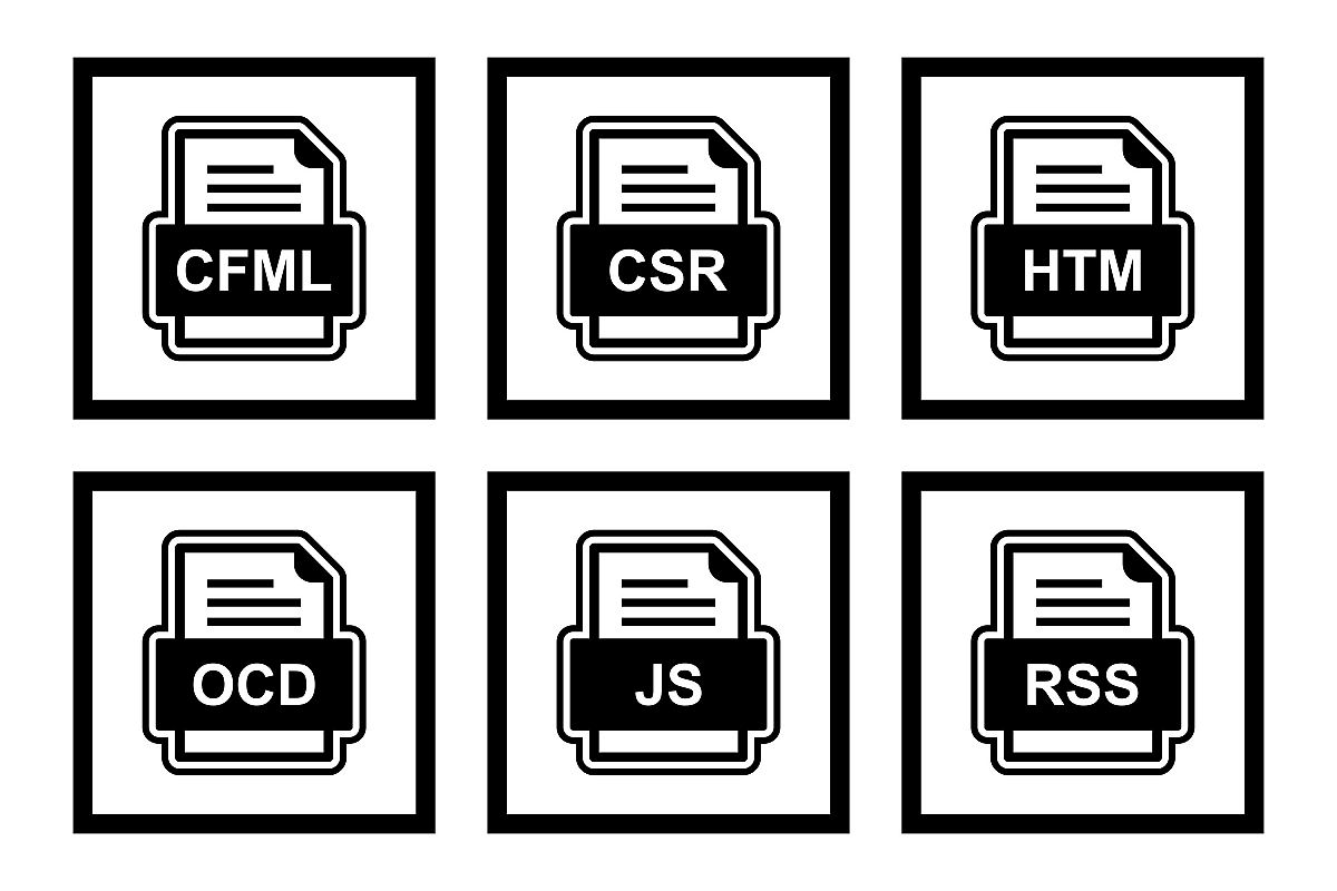 Set Of File Formats Icons example image 1