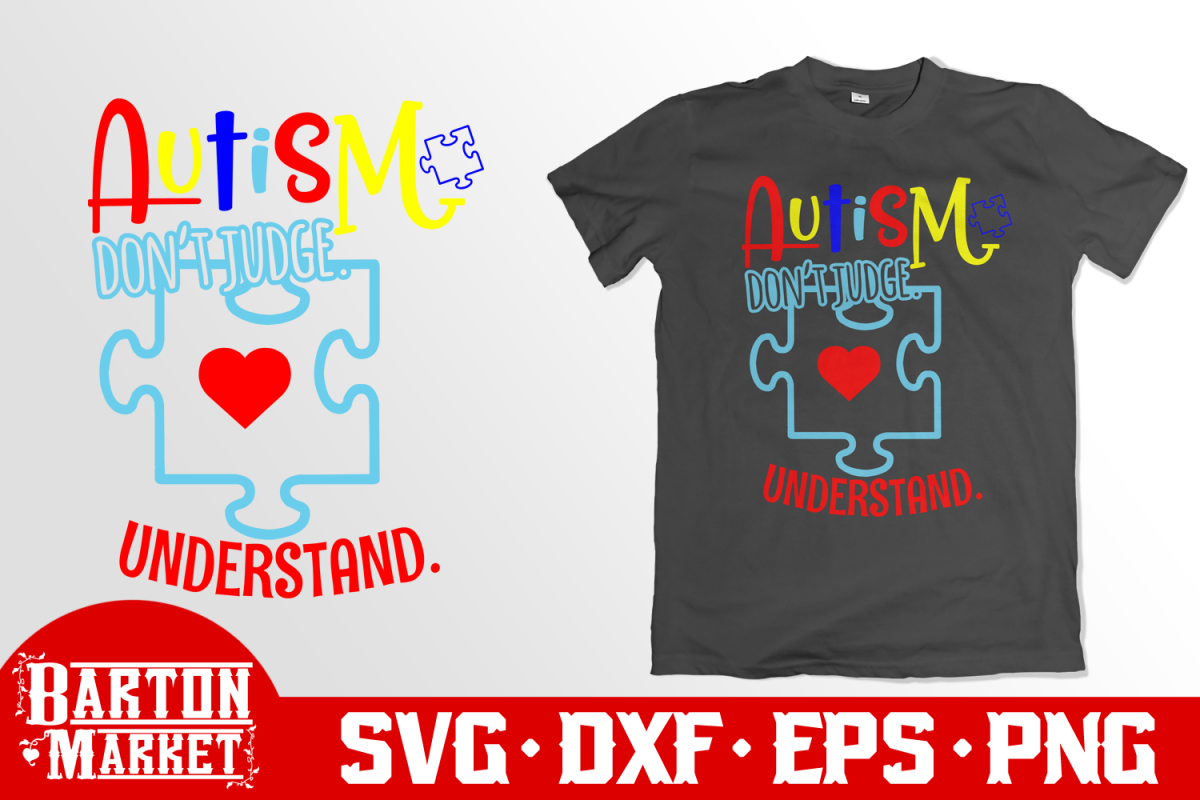 Autism - Don't Judge - Understand SVG DXF EPS PNG example image 1