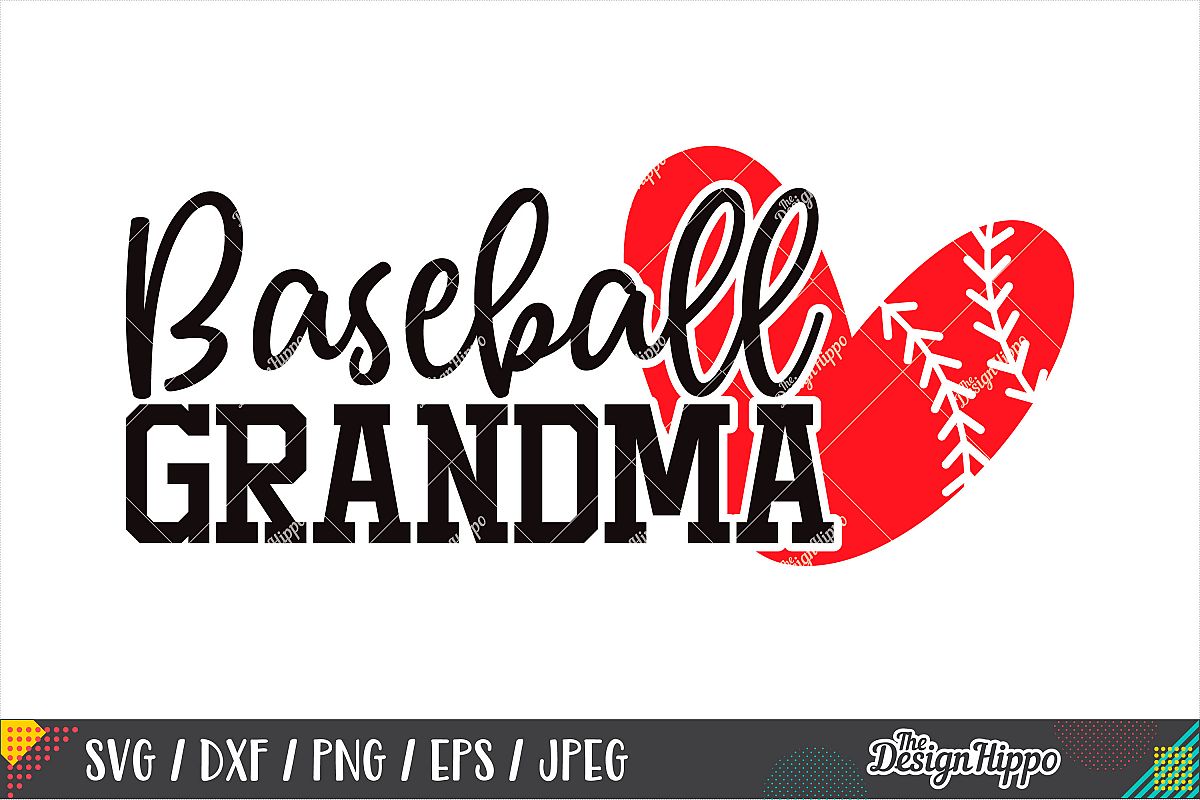 Download Baseball Grandma SVG DXF PNG EPS Cutting Files, Baseball SVG