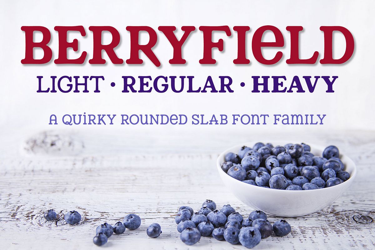 Berryfield - a quirky slab serif font family! example image 1