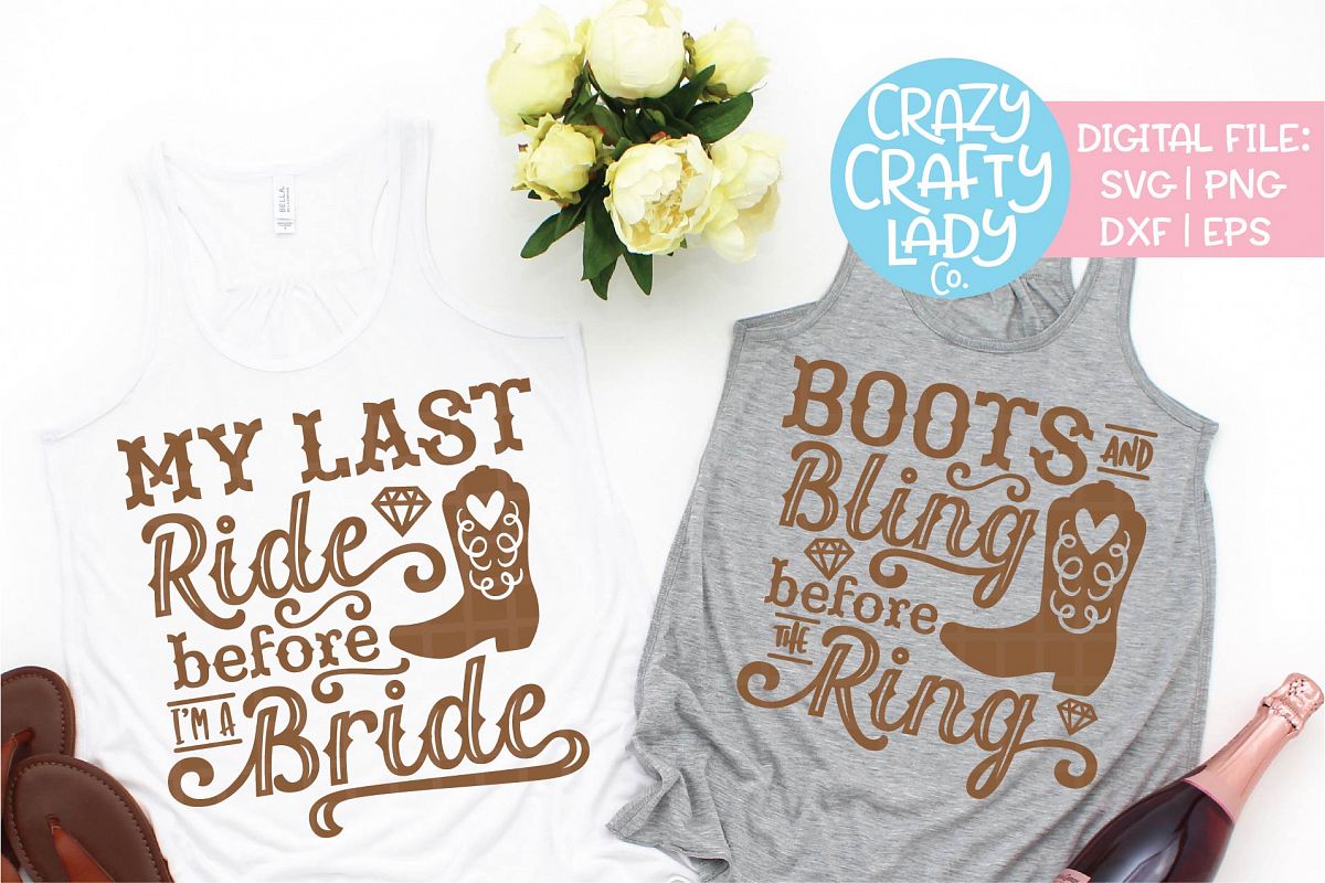 Cowgirl Bachelorette SVG DXF EPS PNG Cut File Bundle example image 1