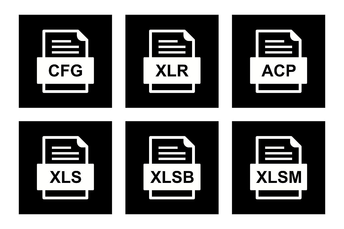 Set Of File Formats Icons example image 1