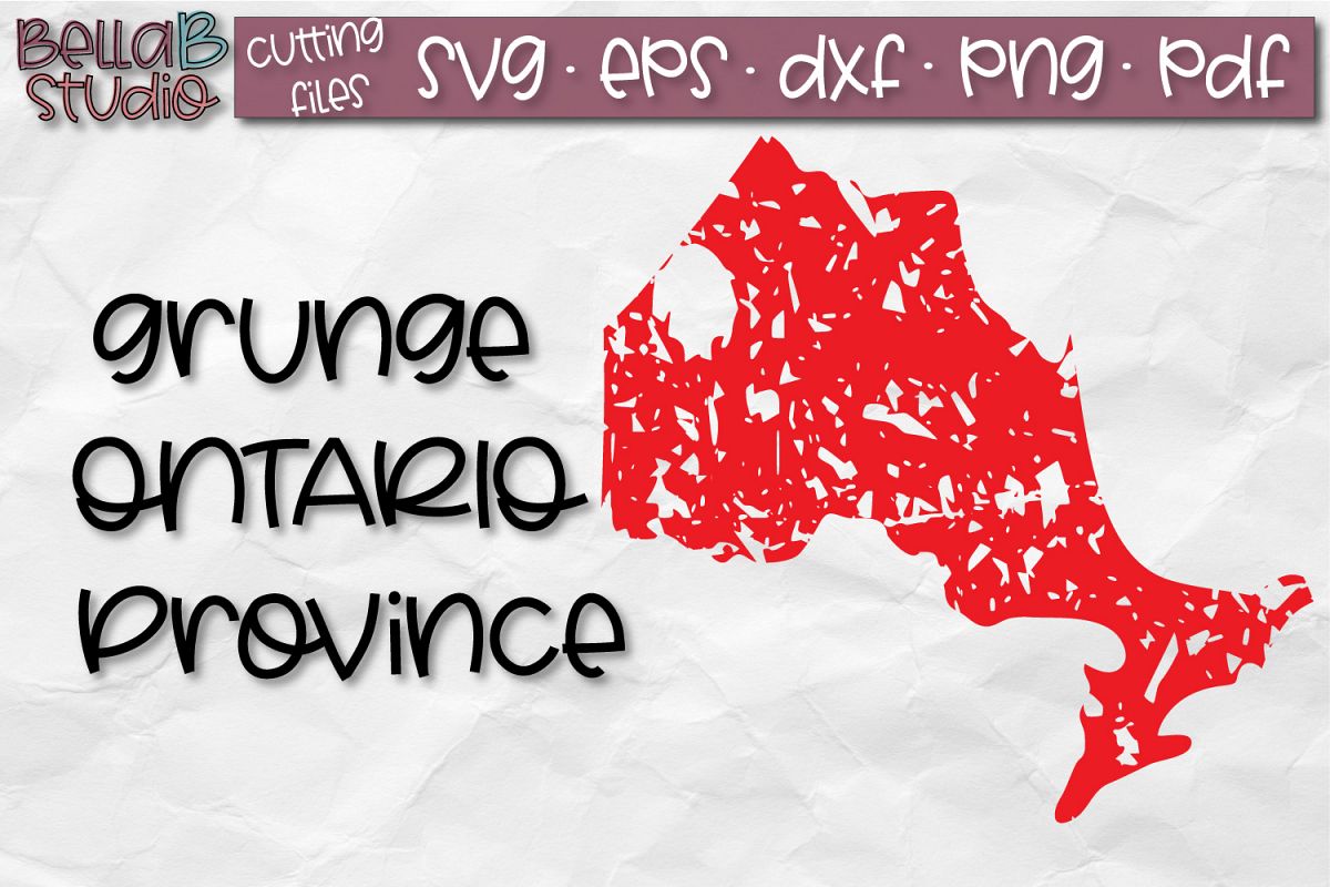 Ontario SVG, Canada SVG, Canadian SVG, Distressed SVG example image 1