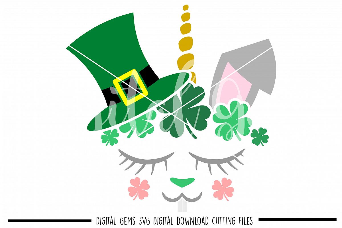 Unicorn Rabbit face SVG / PNG / EPS / DXF Files example image 1