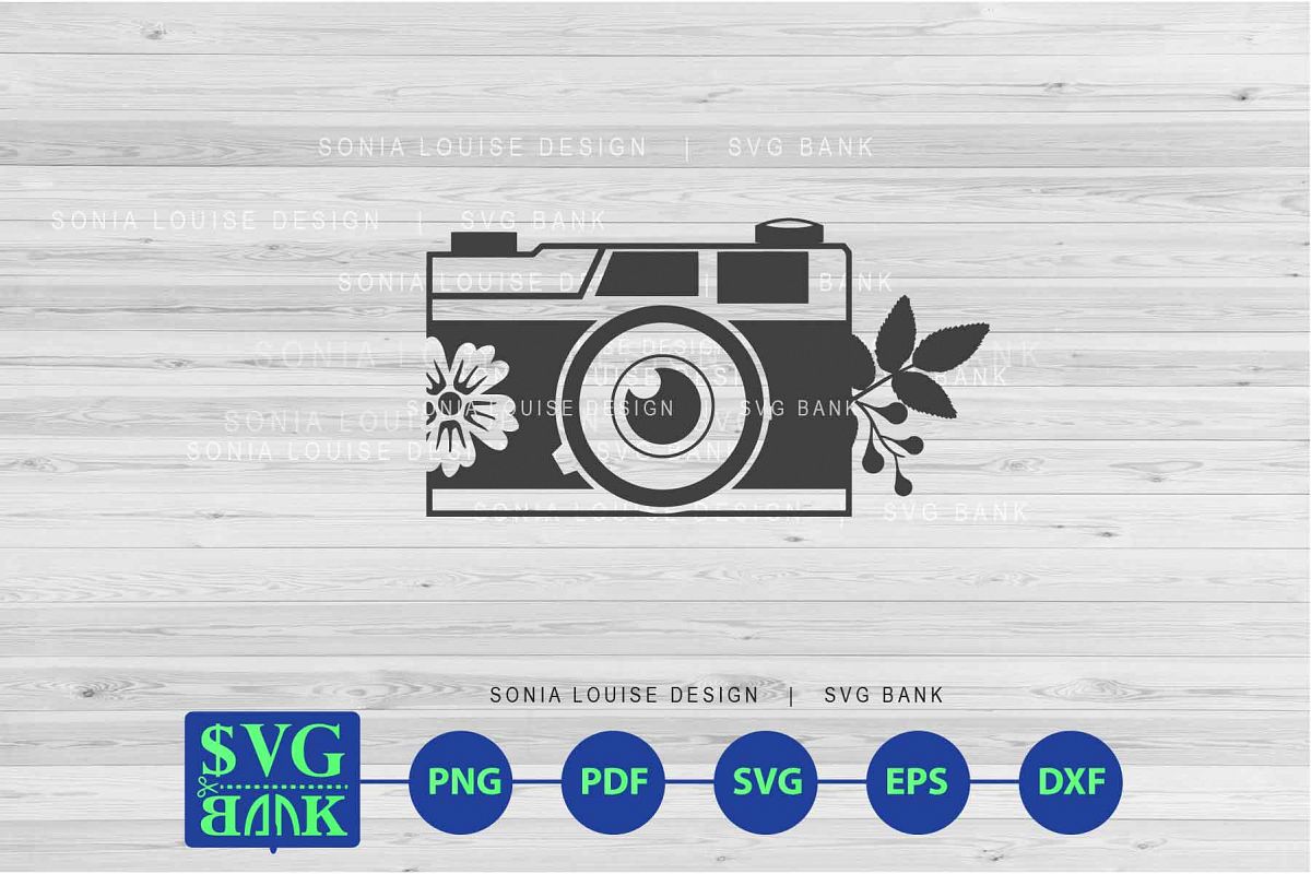 Download Camera SVG, Mirrorless Camera with flower, photography svg