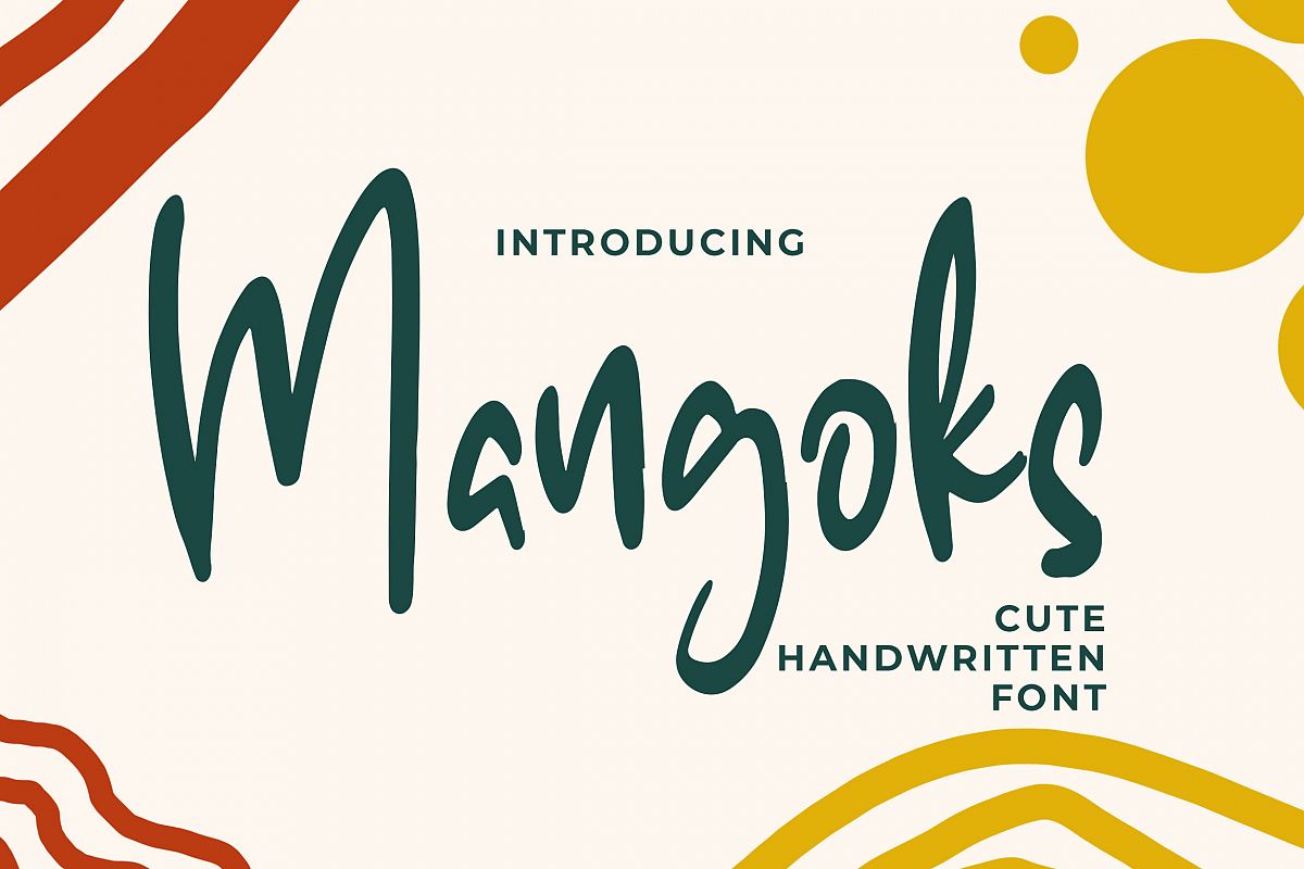 The Mangoks - Cute Handwritten Font example image 1