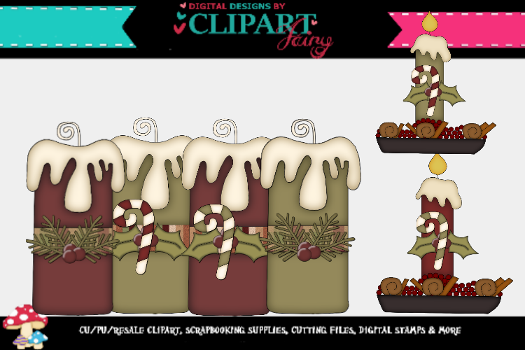Country Christmas Candles 2 example image 1