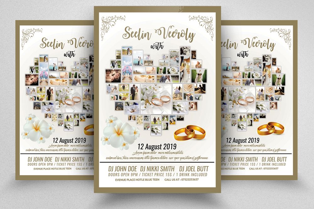 Wedding Invitation Flyer Template example image 1