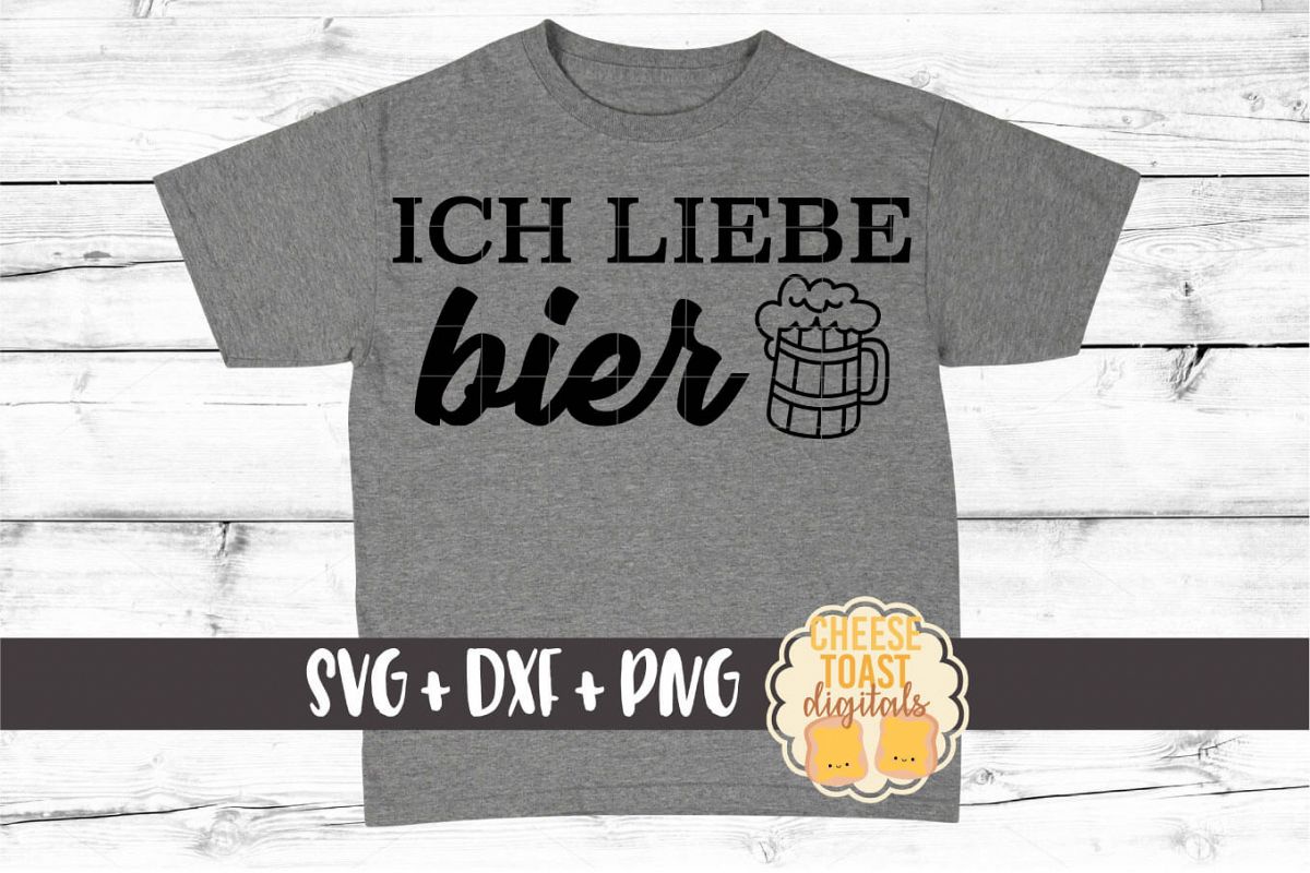 Ich Liebe Bier - Oktoberfest SVG PNG DXF Cut Files example image 1