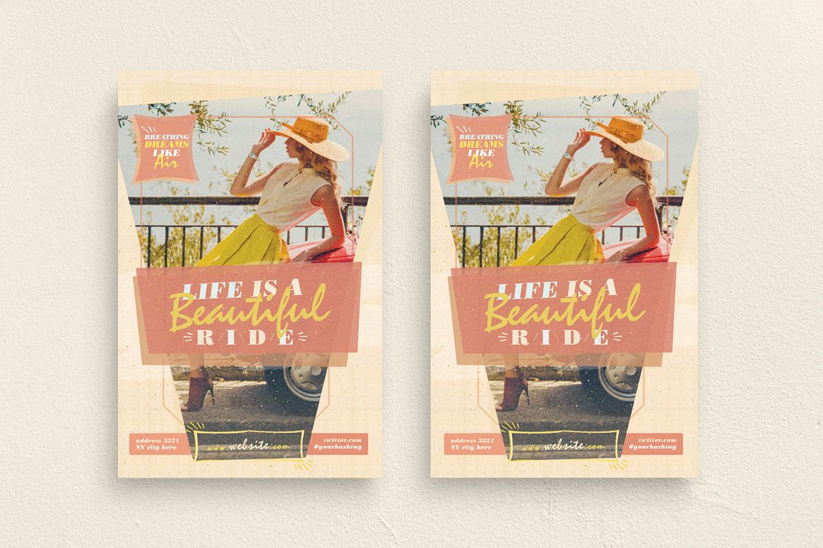 Life Is A Beautiful Ride Flyer Template example image 1