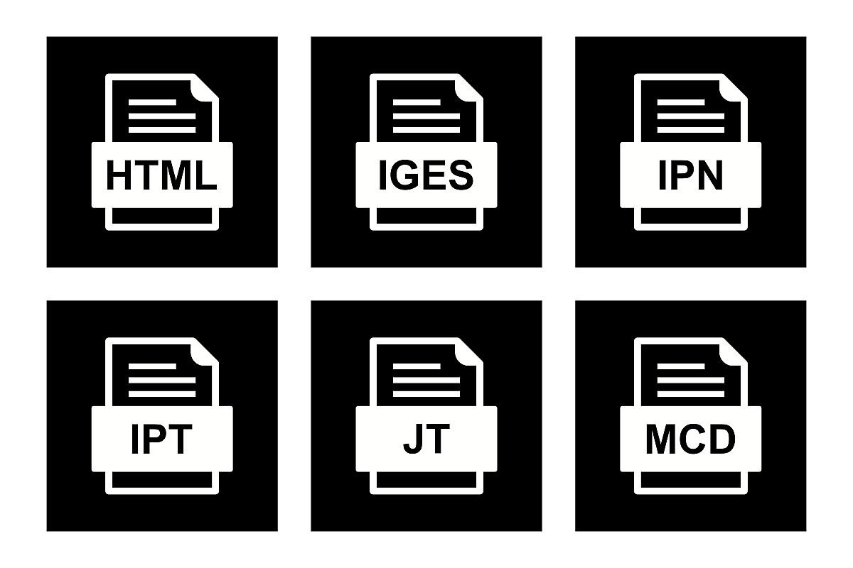 Set Of File Formats Icons example image 1