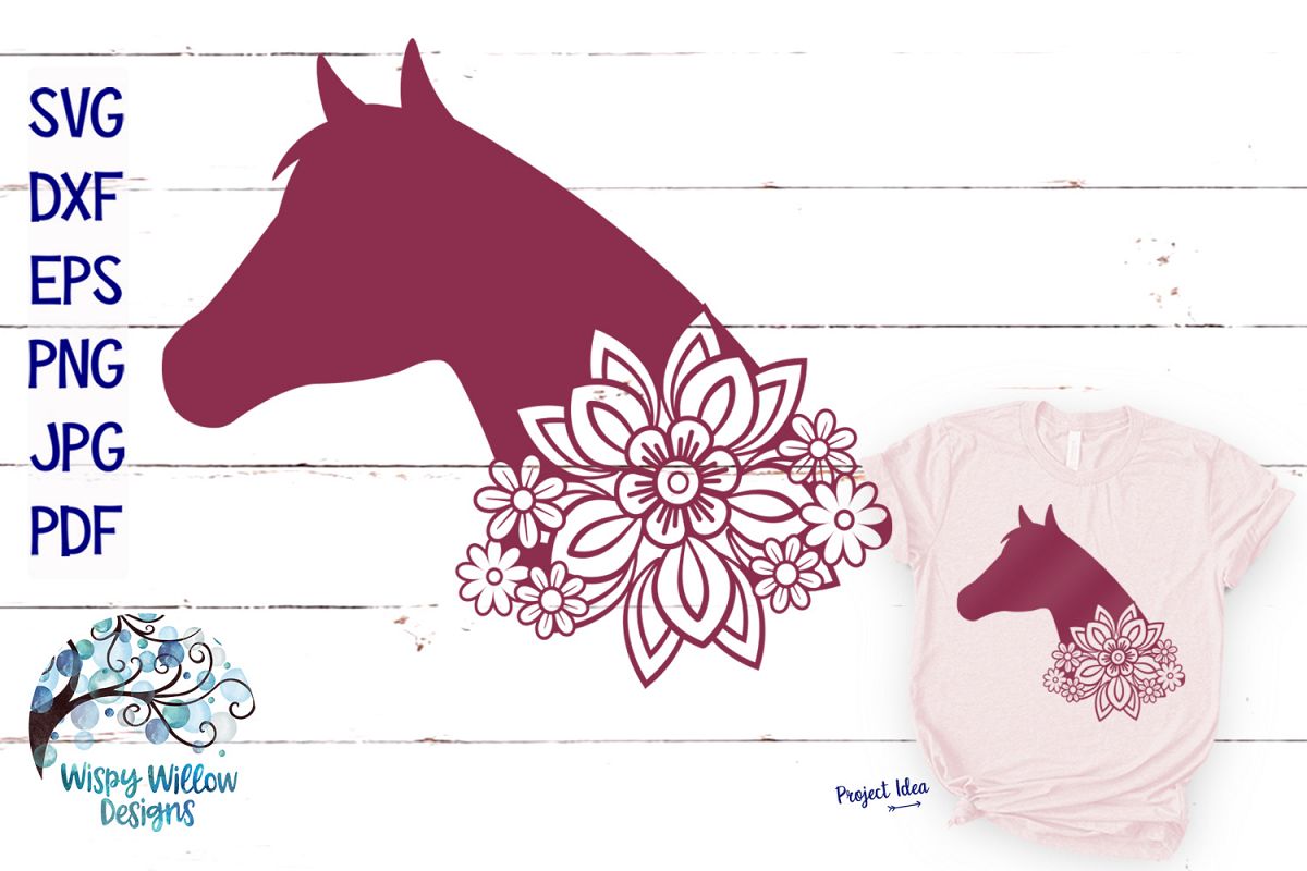 Download Floral Horse SVG | Animal SVG Cut File (287418) | SVGs | Design Bundles