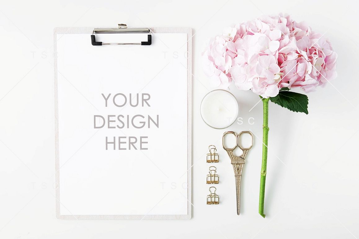 Feminine A4 Size Paper/Card Mockup example image 1