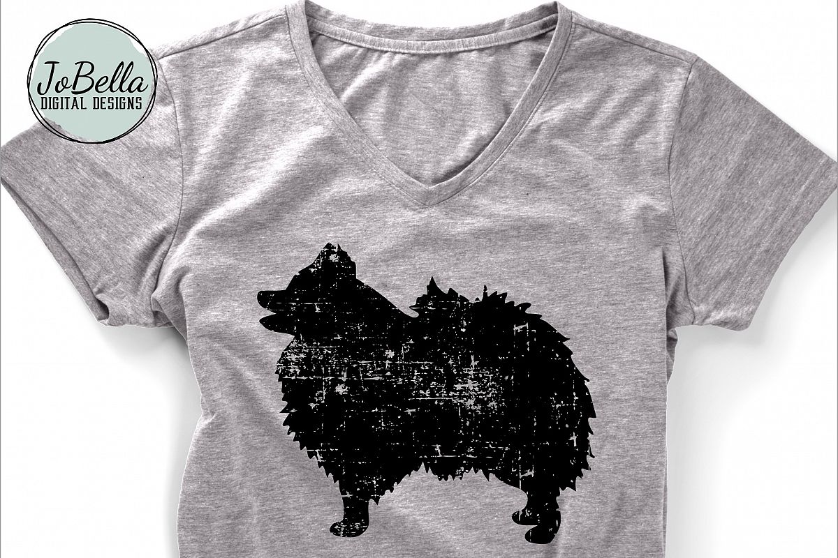 Grunge Pomeranian SVG and Printable Dog Lover Design example image 1
