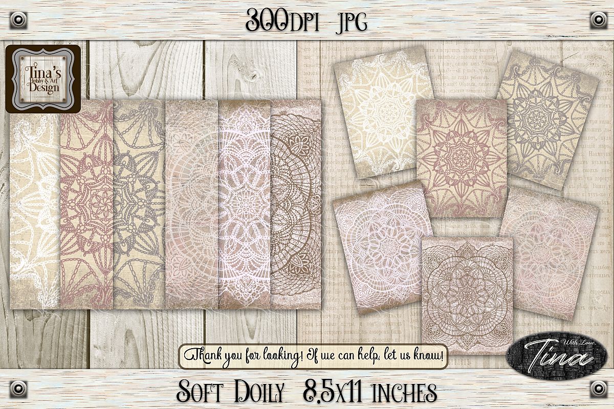 So Soft Doily Card Making Antique Dainty Feminine 111218SD example image 1