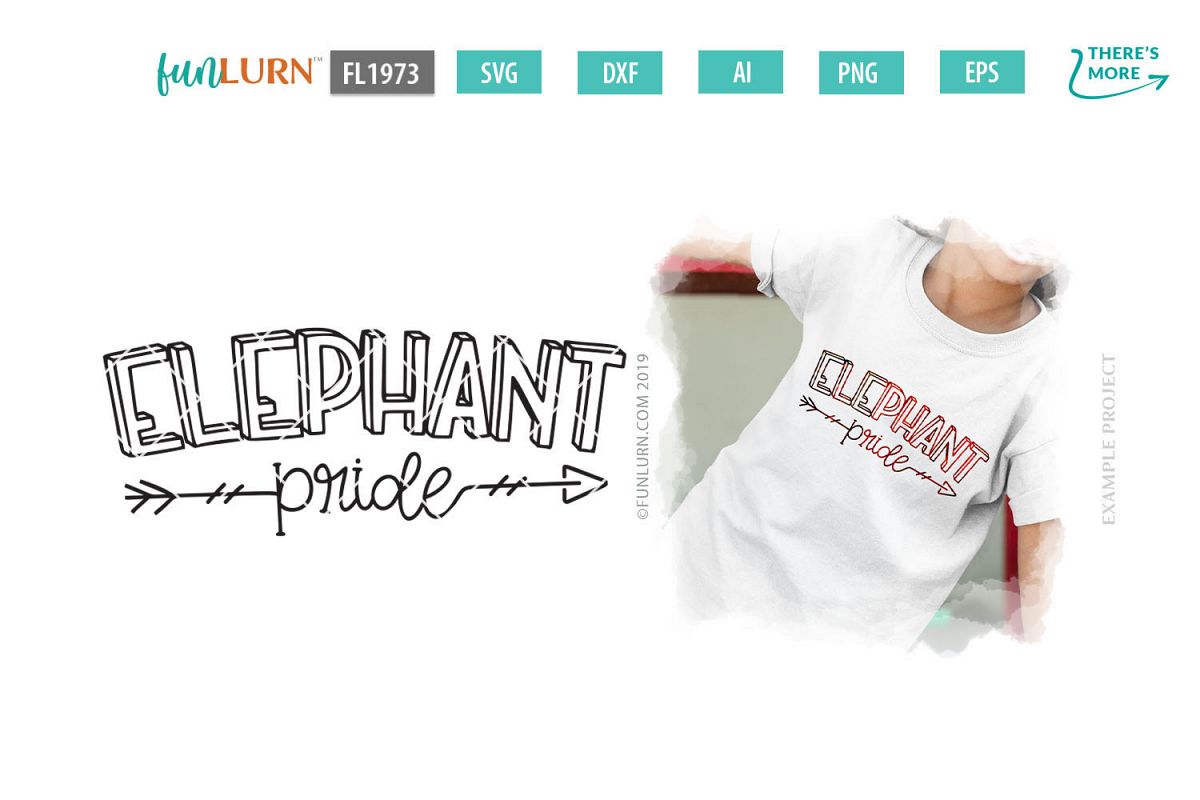 Elephant Pride Team SVG Cut File example image 1
