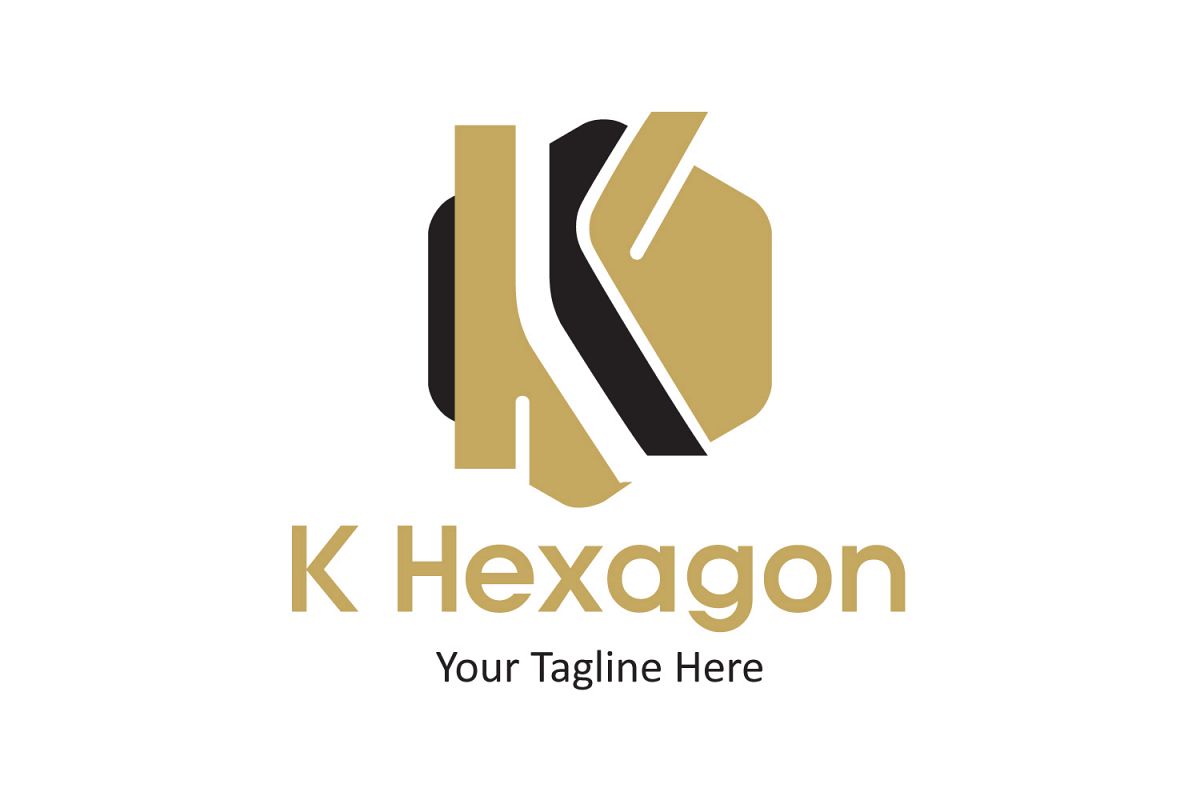 K letter hexagon logo example image 1