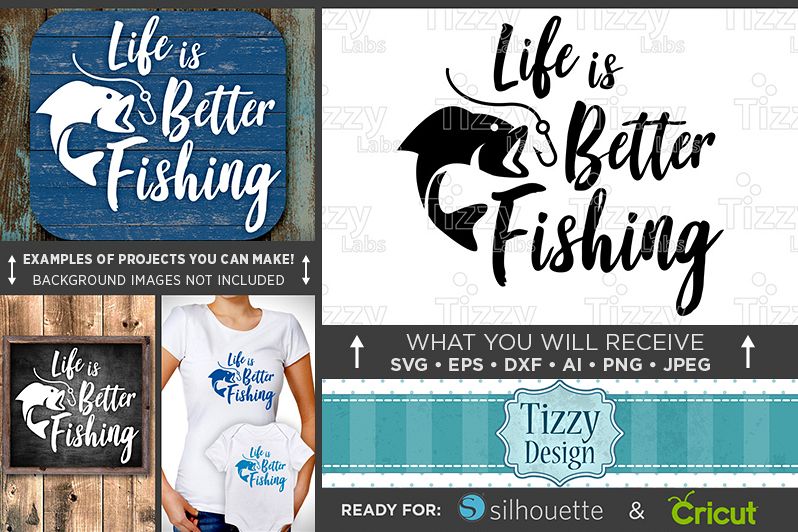 Life is Better Fishing SVG - Bass Fishing Decor SVG - Bass Fishing Sign