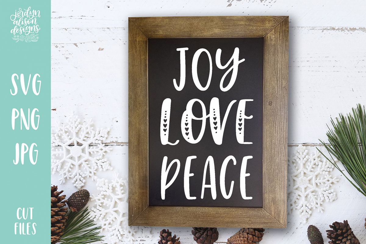 Download Joy Love Peace, Christmas Holiday SVG Cut File (293337 ...