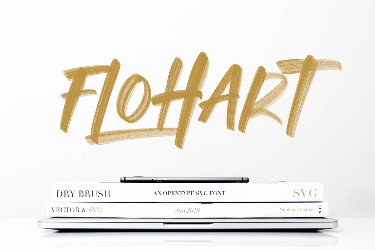 Flohart Svg Brush Font example image 1