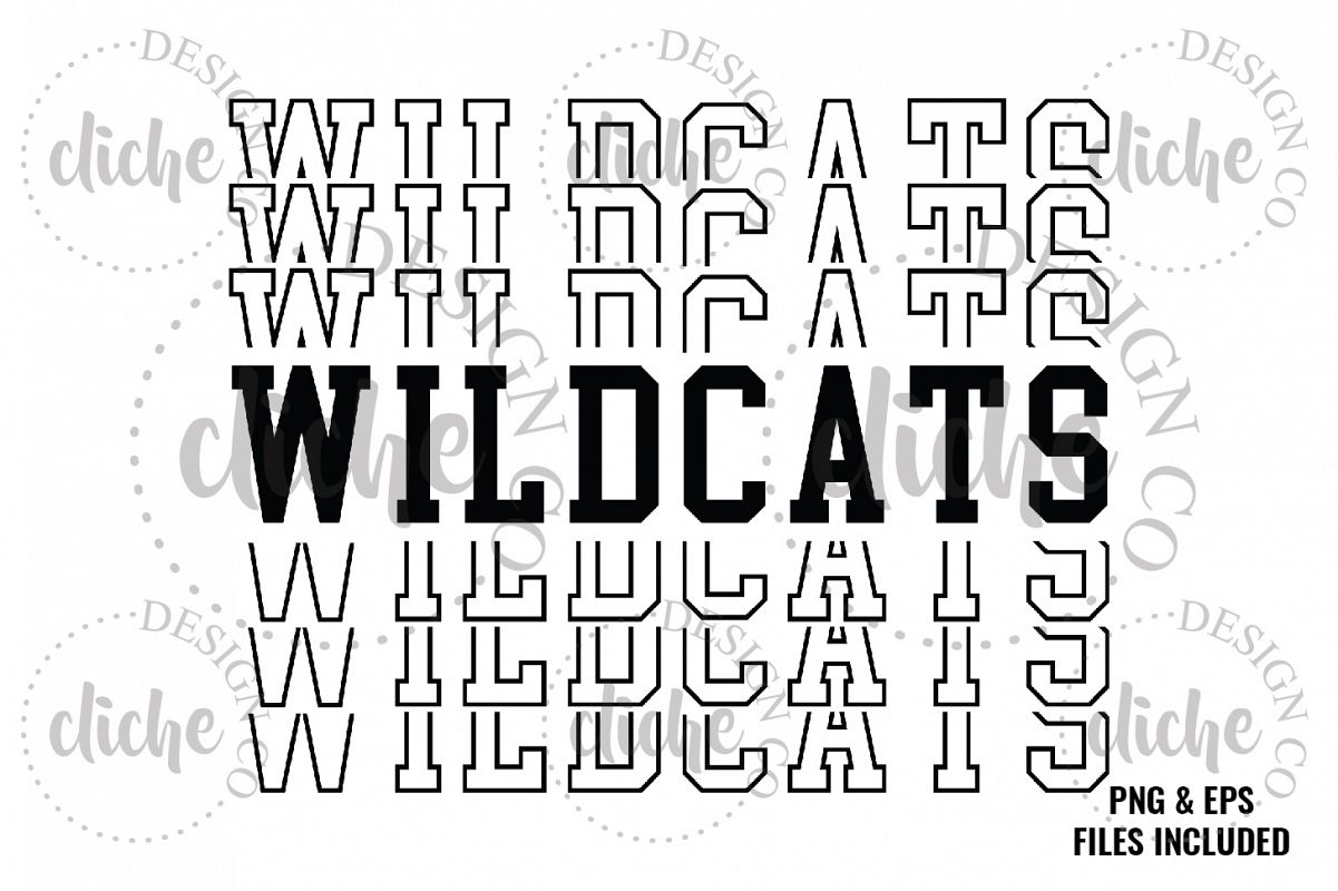 Wildcats Sublimation Design & Bonus Vector Files example image 1
