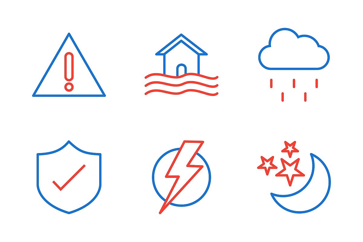 Set Of Weather And Season Icons example image 1