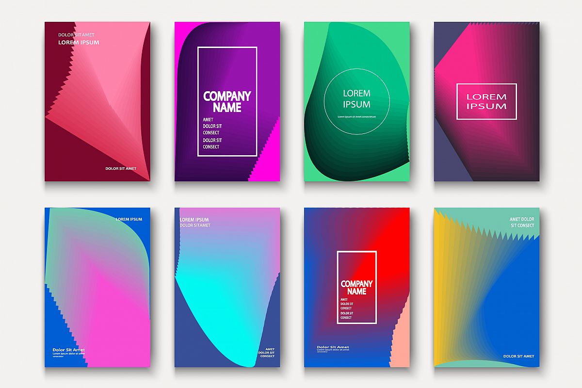 Trendy cool neon minimal abstract modern covers geometric example image 1