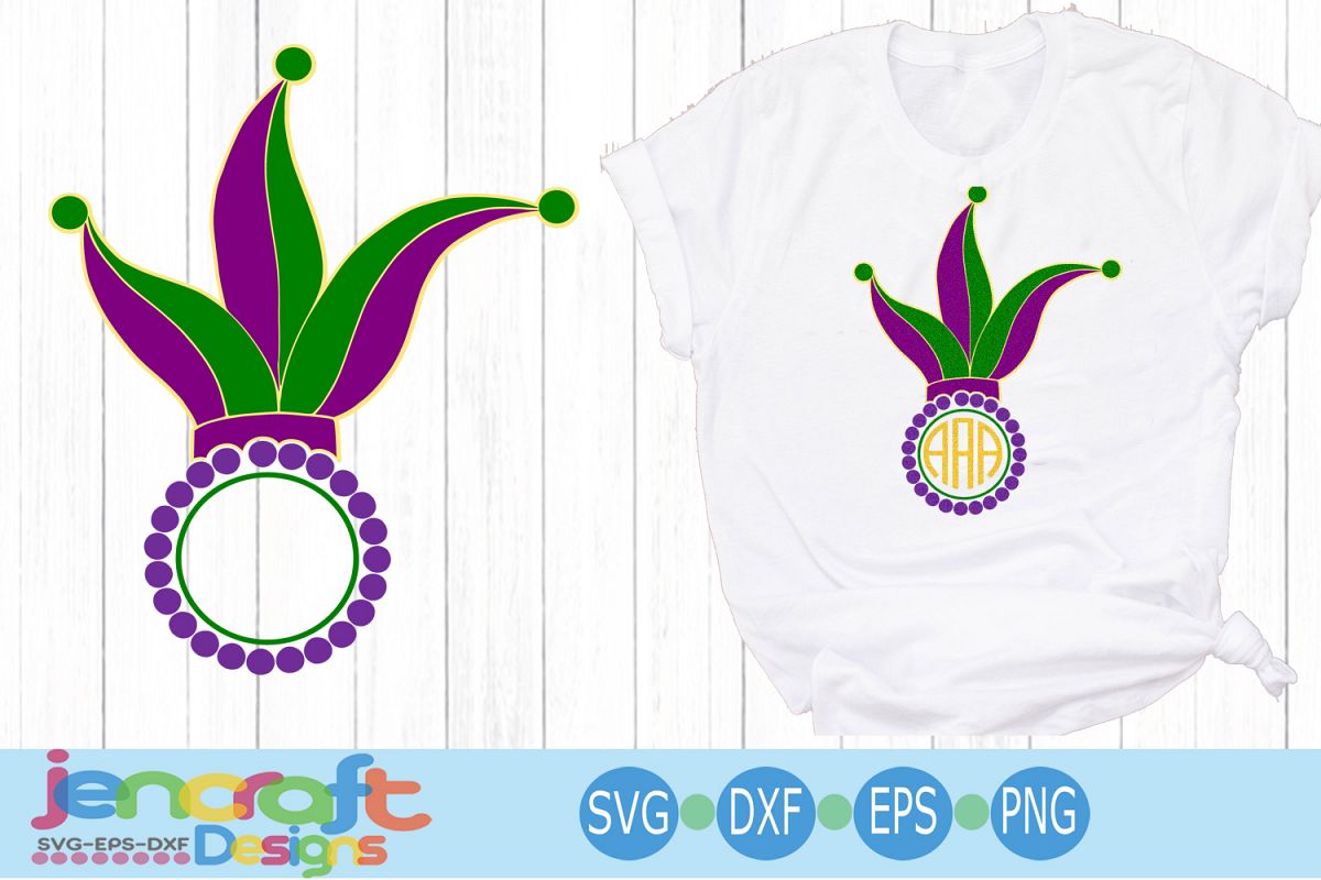 Mardi Gras King Hat Monogram Frame SVG Mardi Gras SVG ...