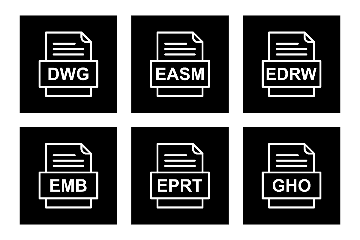Set Of File Formats Icons example image 1