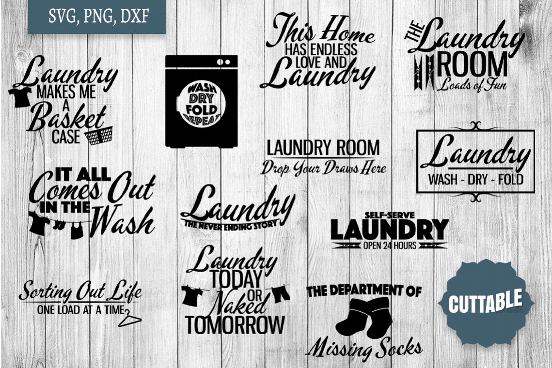 Laundry SVG bundle, Laundry cut file bundle, Home quote SVGs (229663