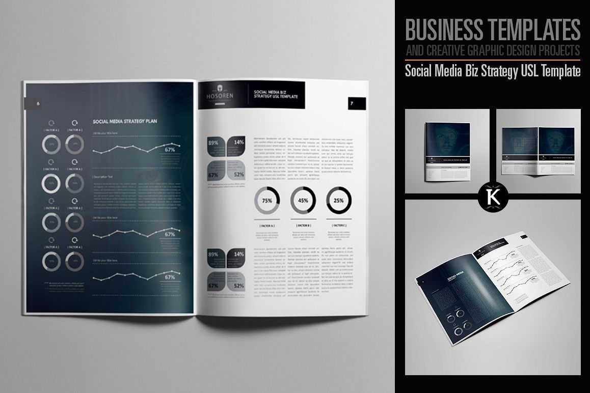 Social Media Biz Strategy USL Template example image 1