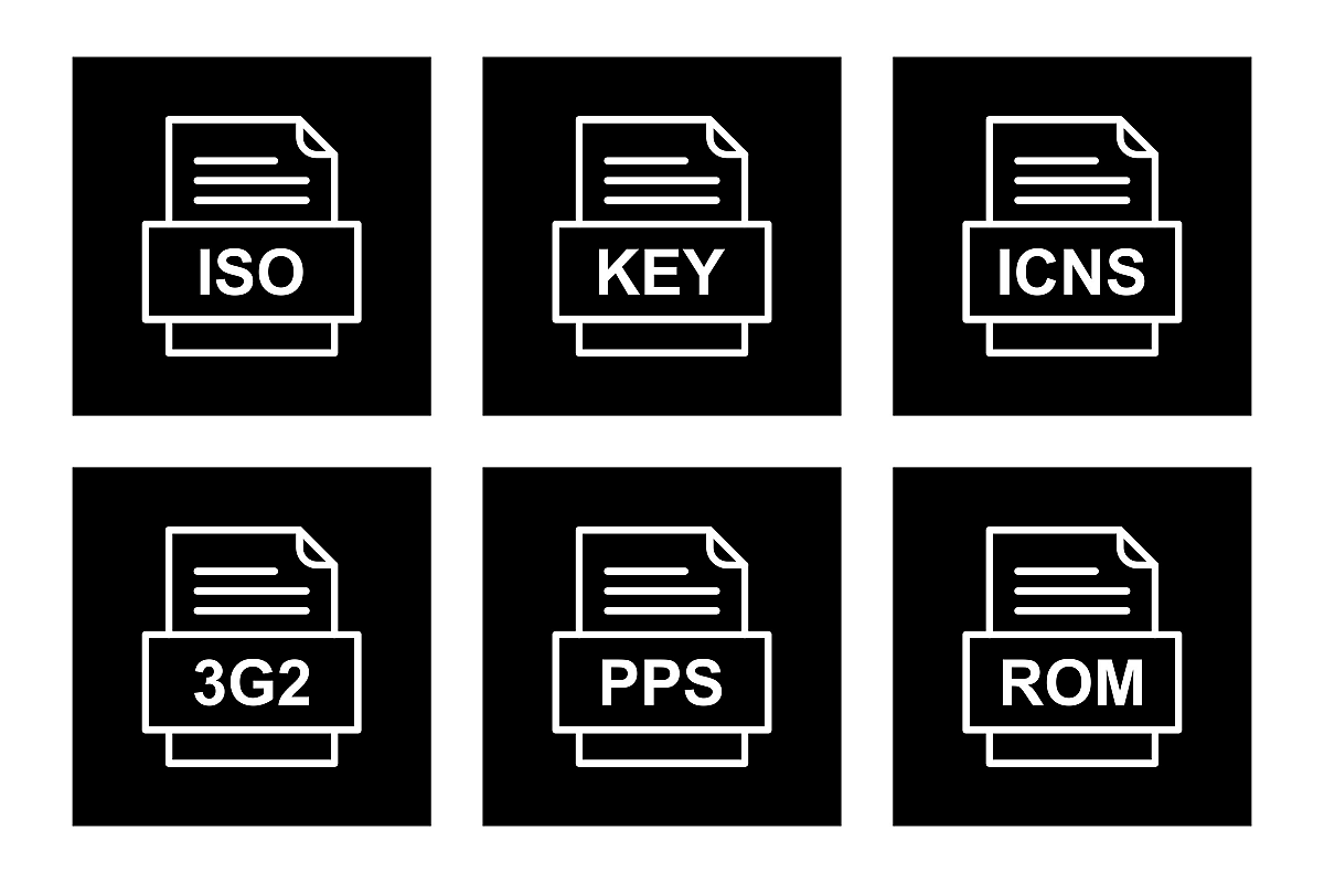 Set Of File Formats Icons example image 1