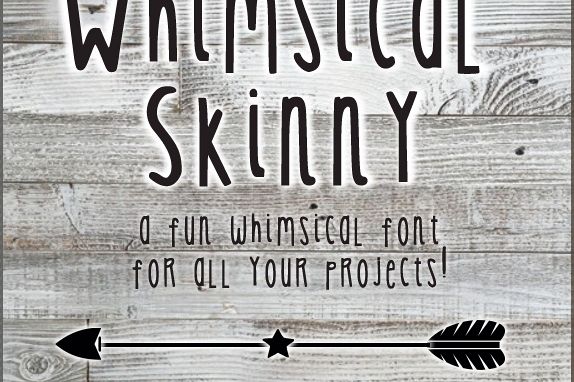 Whimsical Skinny Font example image 1