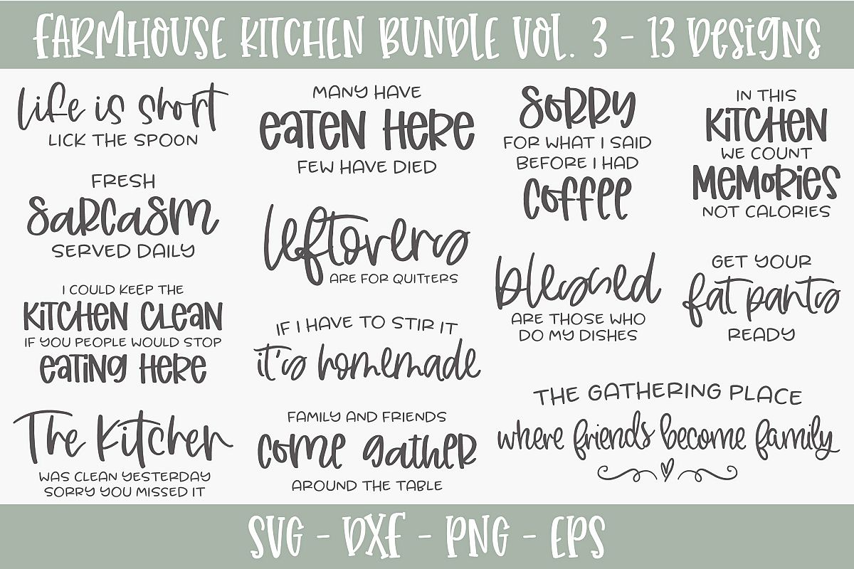 Farmhouse Kitchen Bundle Vol. 3 - 13 Designs example image 1