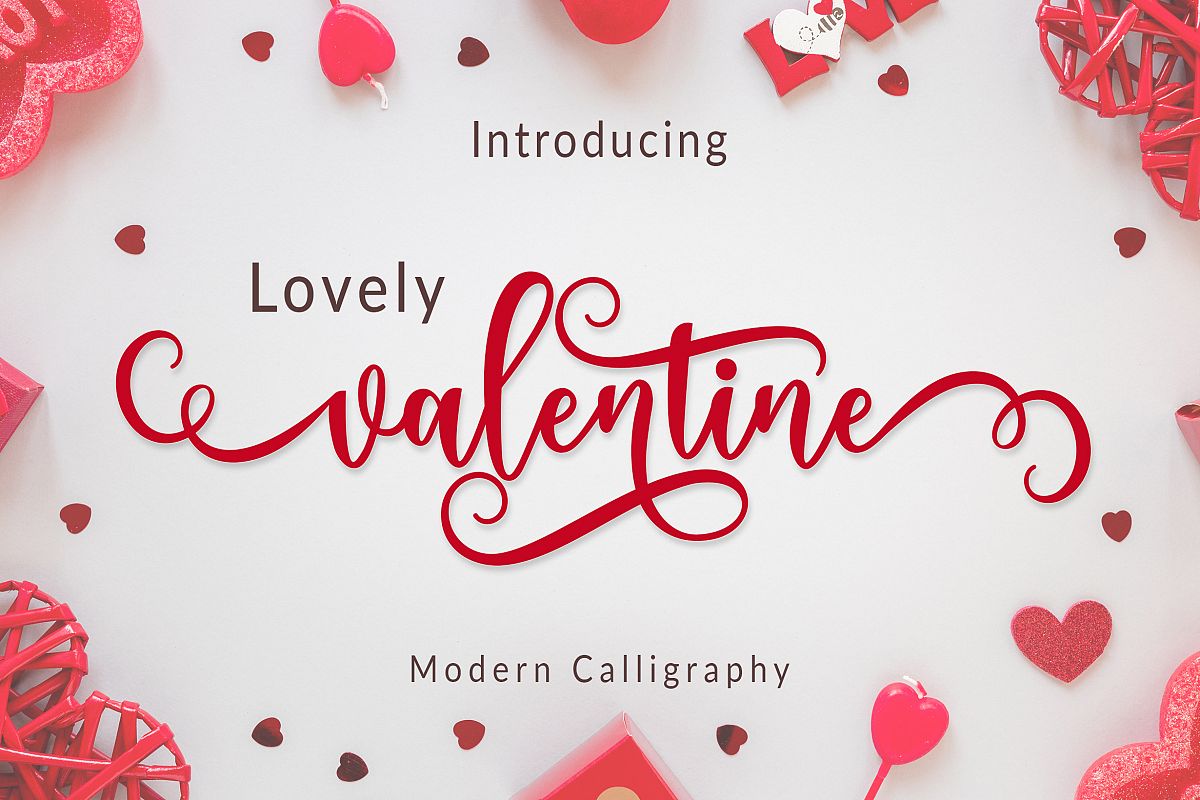Lovely Valentine Script example image 1
