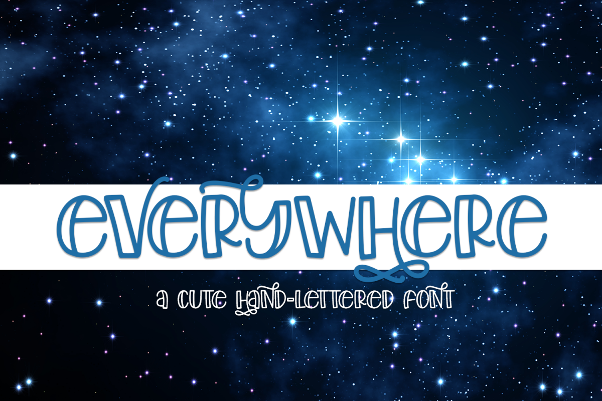 Everywhere - A Cute Hand-Lettered Font example image 1