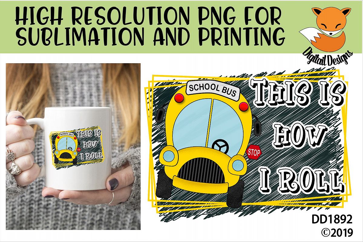 School Bus Driver PNG for Sublimation example image 1