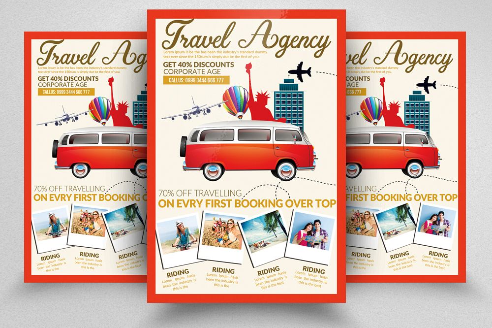 Tour & Traveling Agency Flyer Template example image 1
