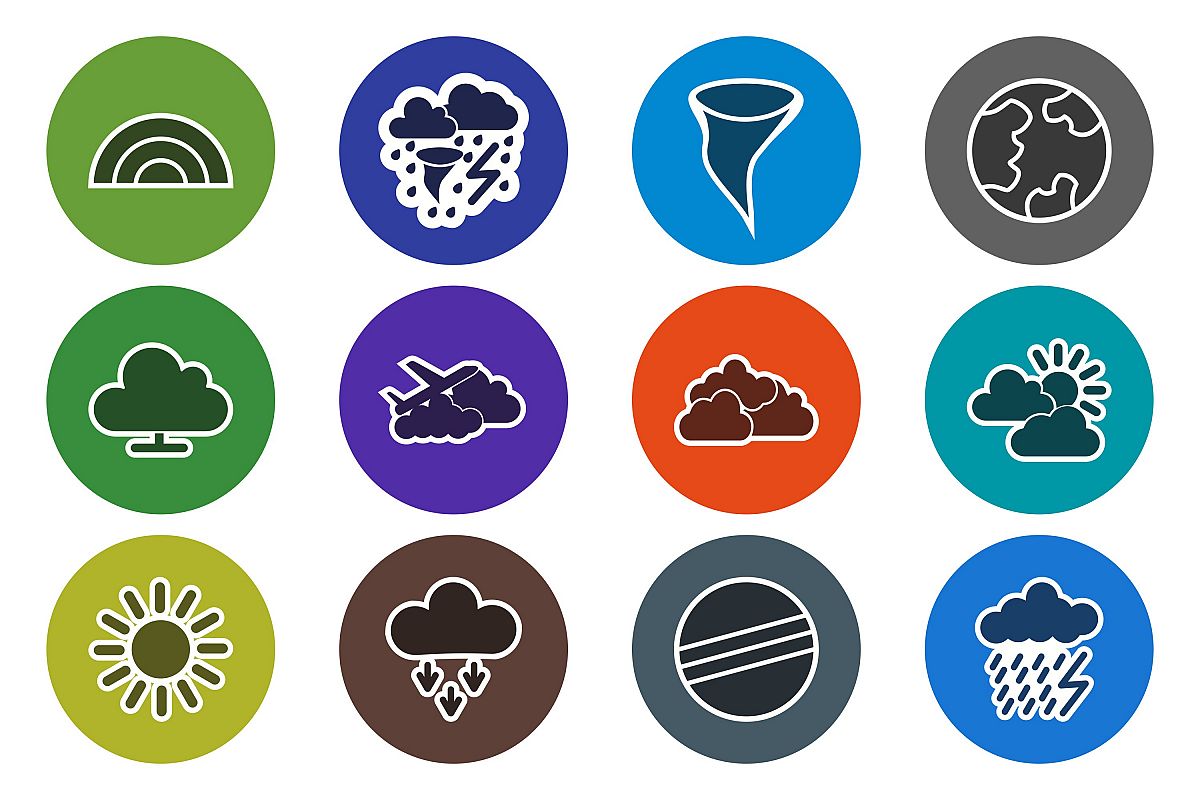 Set Of Weather And Season Icons example image 1