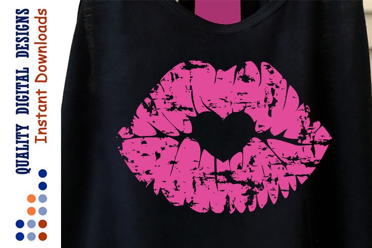 Lips SVG Mouth clipart Kiss Svg files Love example image 1