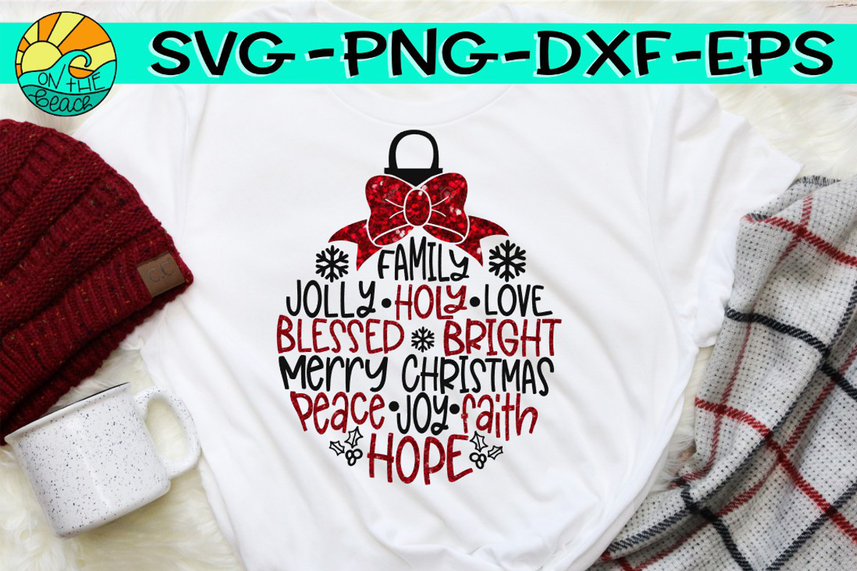 Christmas Ornament Design - SVG PNG EPS DXF example image 1