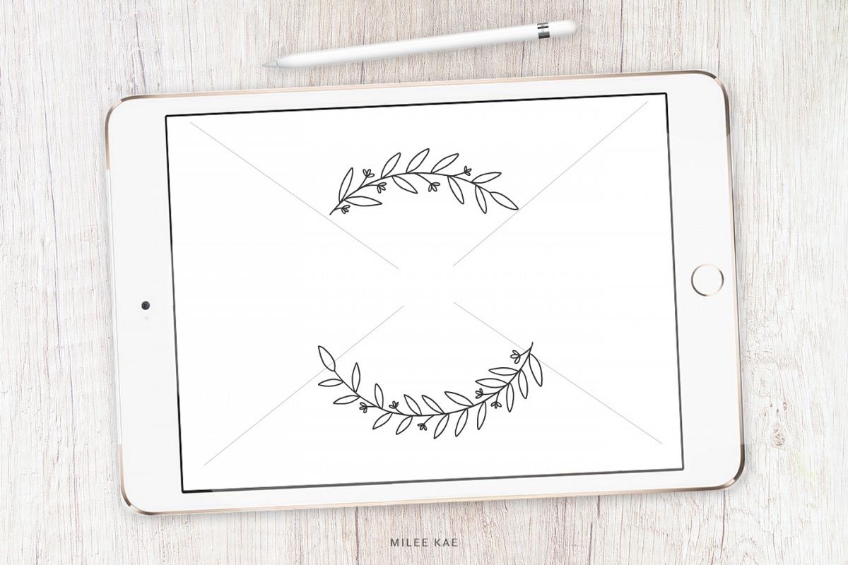 Wildflower Floral Wreath SVG, cutting file and decal example image 1
