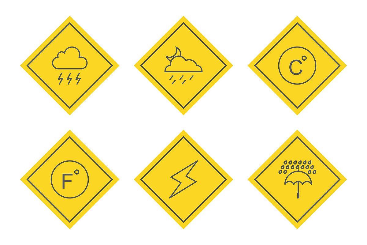 Set Of Weather And Season Icons example image 1