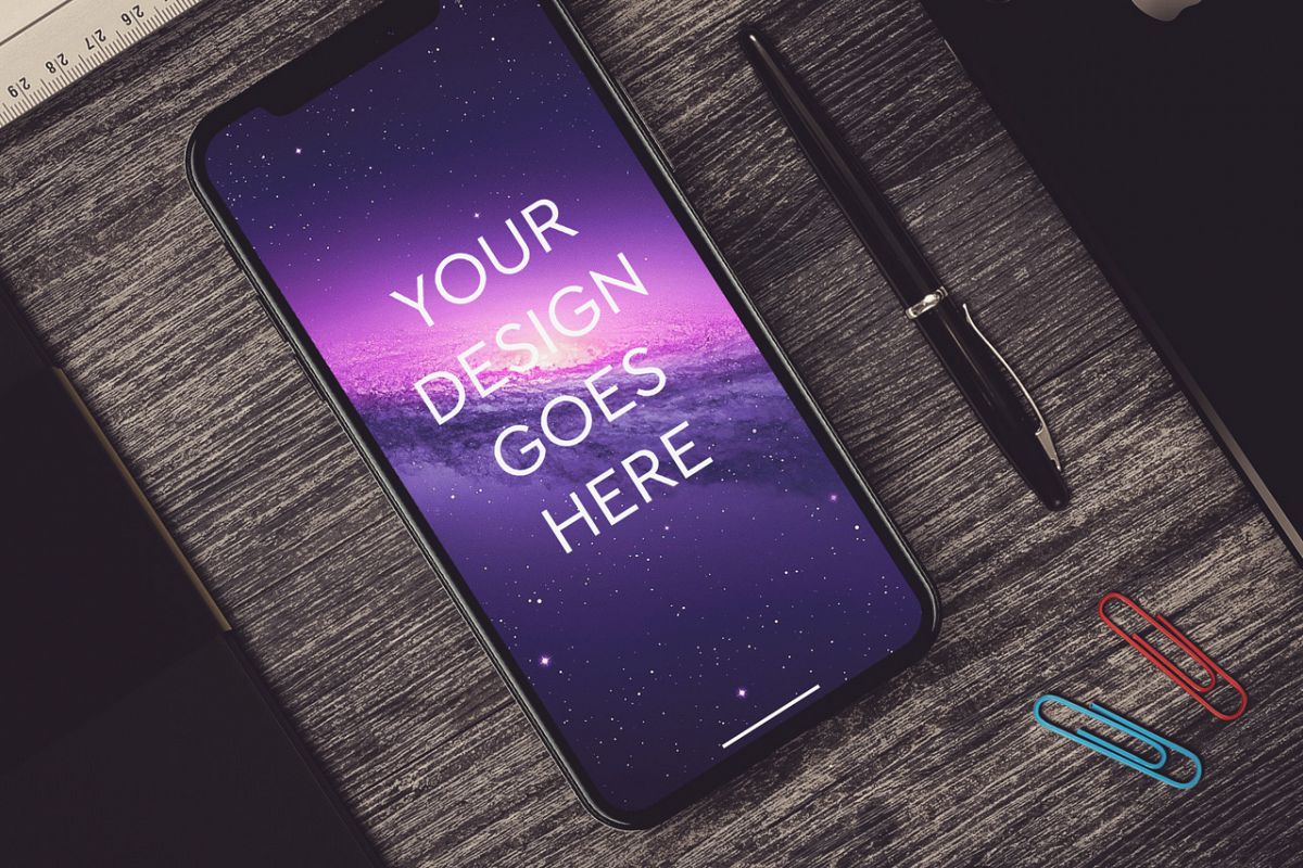 Apple iPhone X Mock-up #9 example image 1