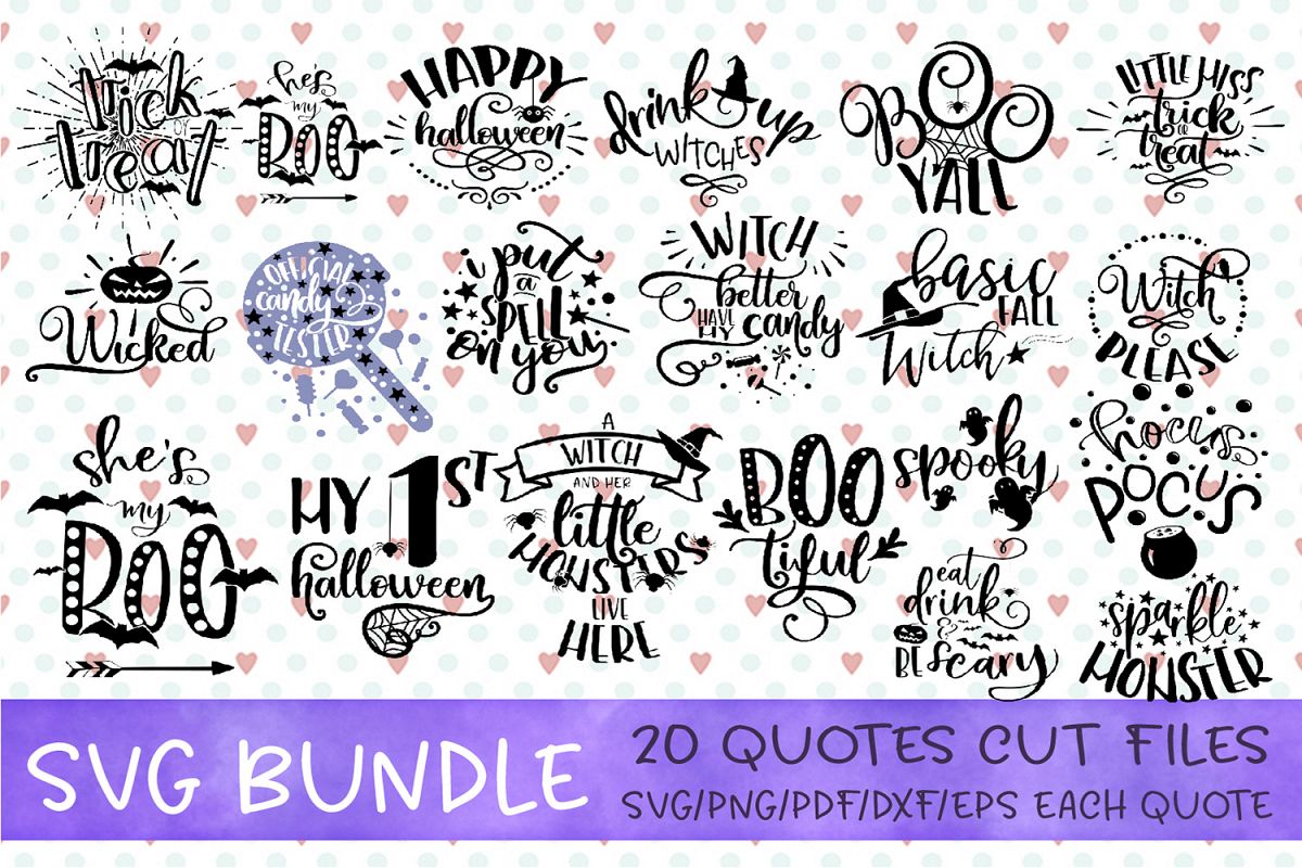 Halloween bundle svg Witch SVG Trick or treat svg Boo svg example image 1