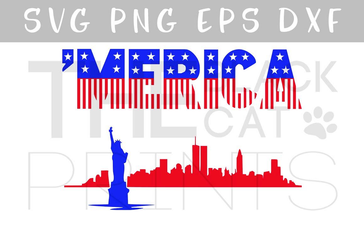 'Merica SVG PNG EPS DXF example image 1