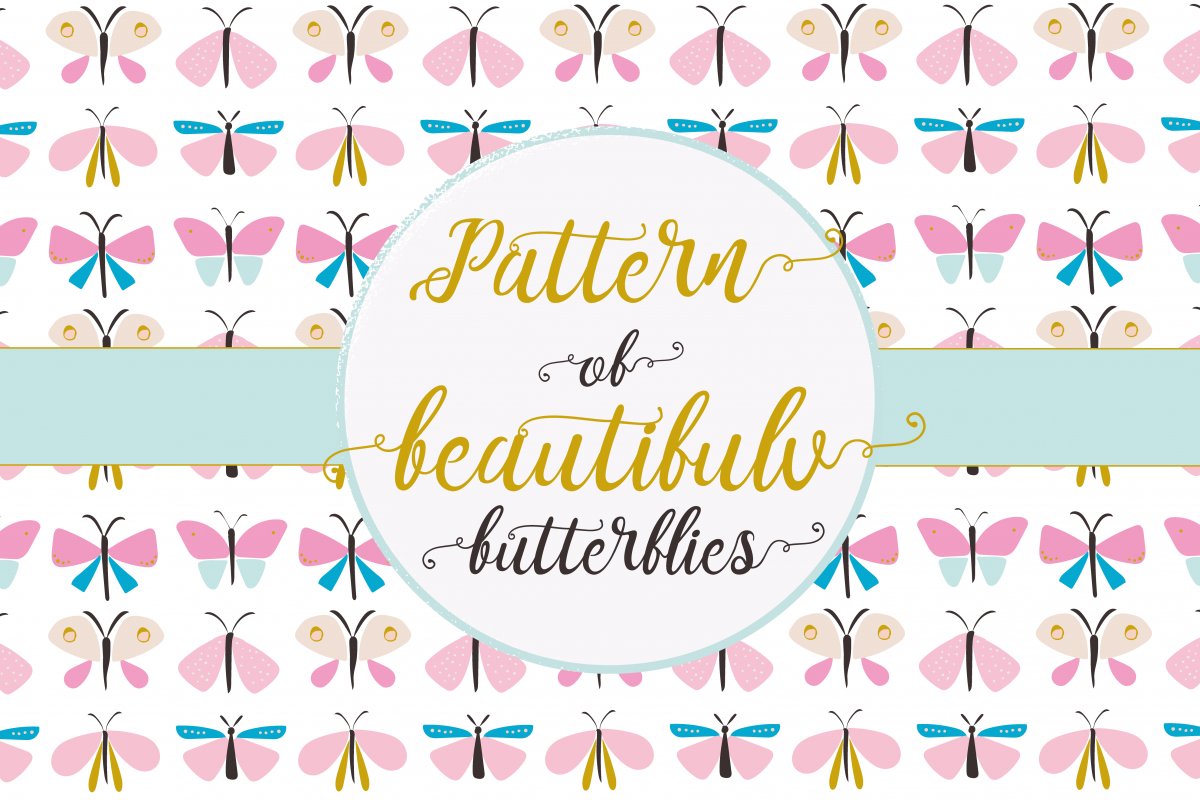 Beautiful butterflies pattern example image 1